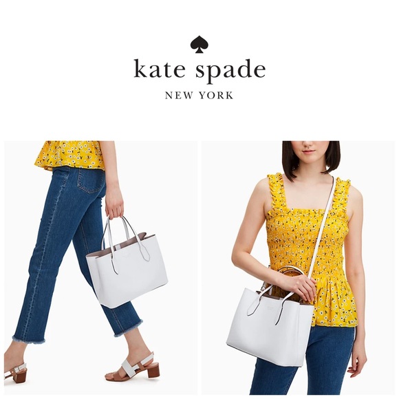 SOLD! NWT Kate Spade Harper White Satchel - Picture 4 of 17